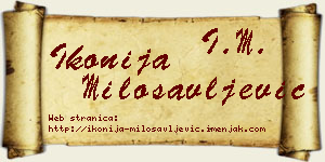 Ikonija Milosavljević vizit kartica